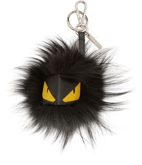 fendi fur keychain replica|Fendi luggage keyring.